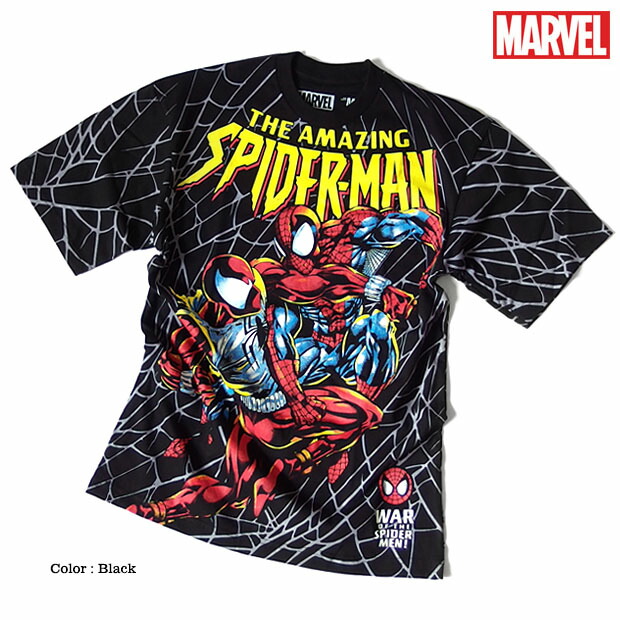 楽天市場】MARVEL マーベル Tシャツ スパイダーマン メンズ プリント