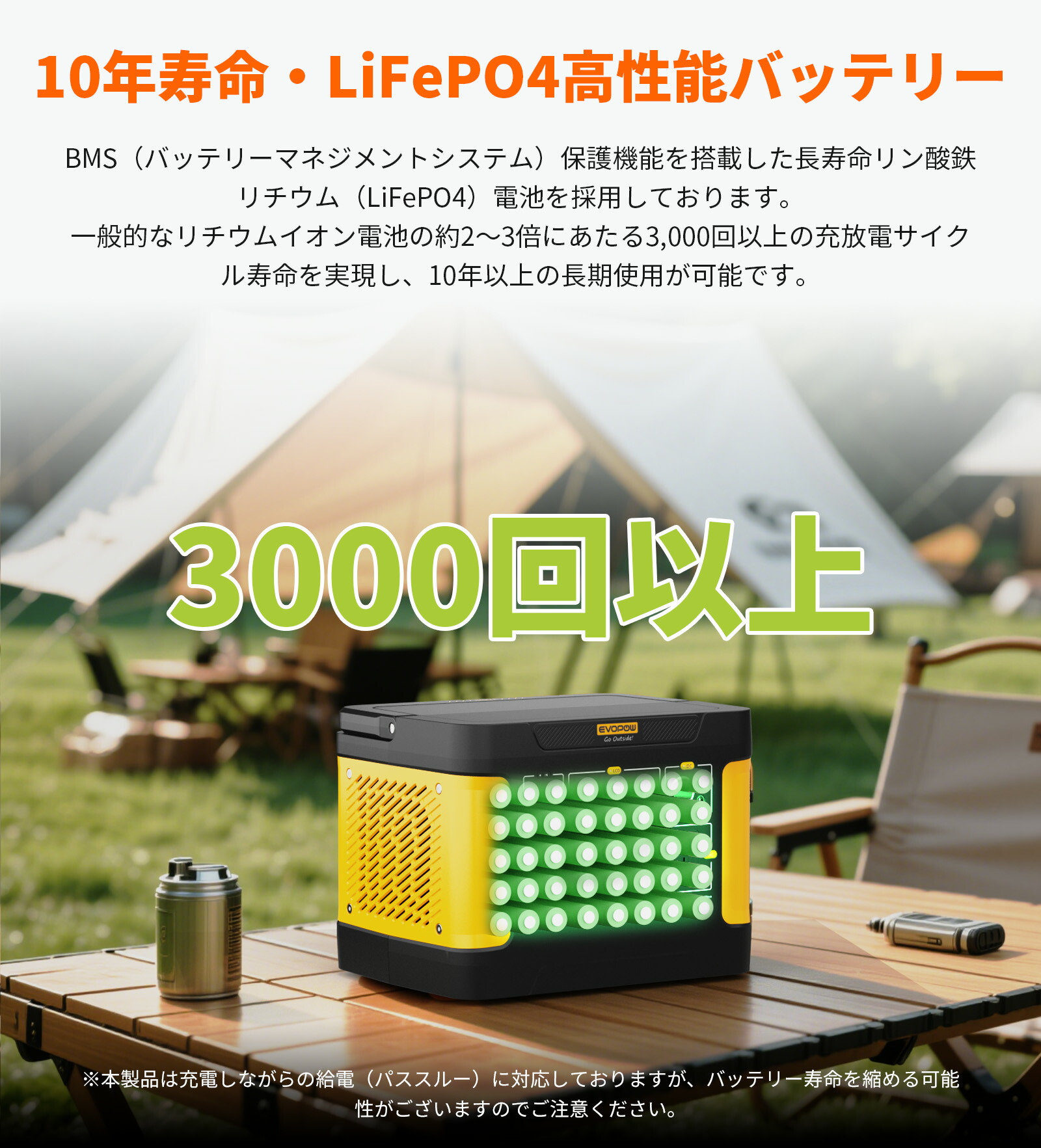 楽天市場】Evopow ポータブル電源 1000W 大容量1024Wh リン酸鉄