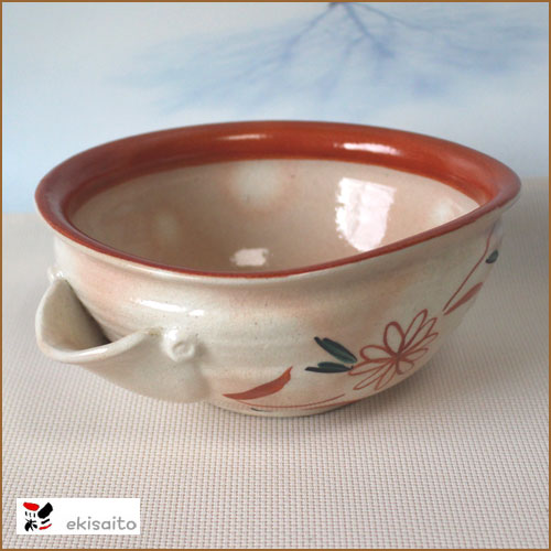 楽天市場】片口付き鉢 赤絵花 変形注ぎ口付 (19.5cm)国産.食洗機対応