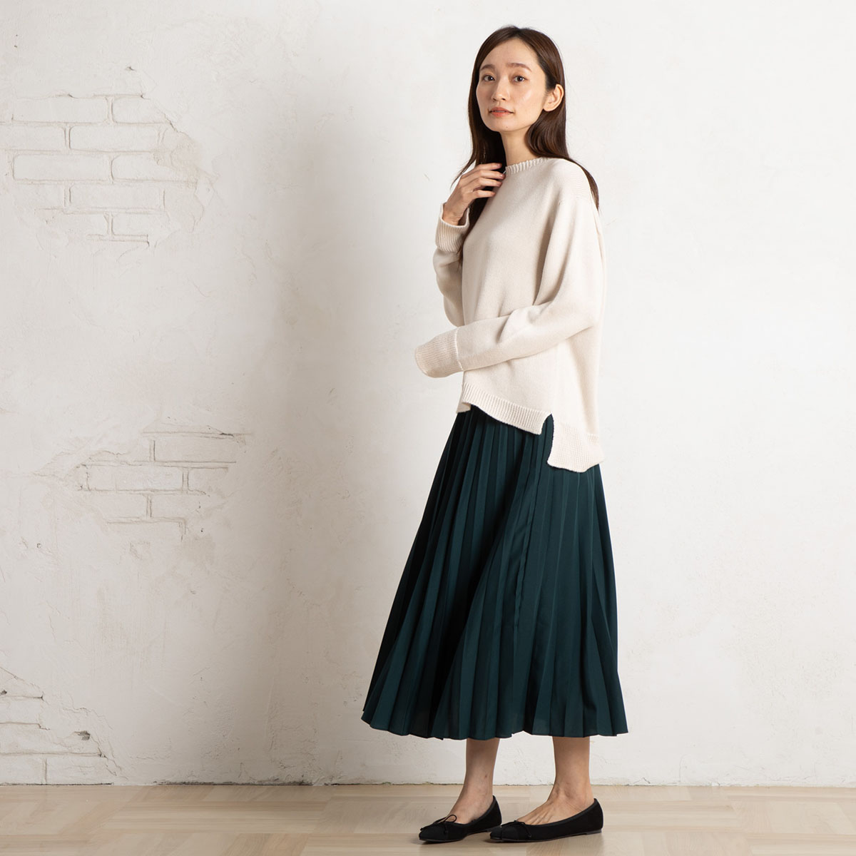 楽天市場】シルク100％ ふわふわ加工 クルーネック 長袖 ニット 日本製