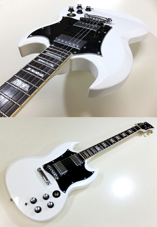 楽天市場】エレキギター 初心者セット Blitz BSG-STD/WH SGタイプ 15点