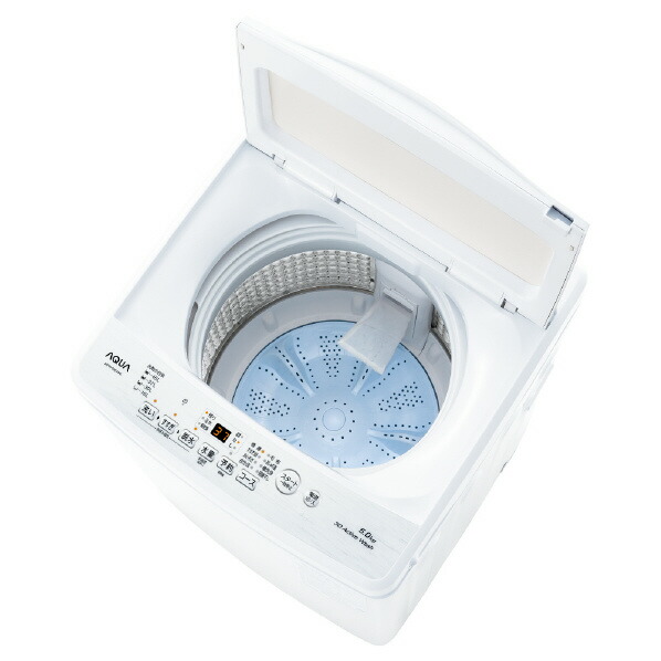 楽天市場】AQUA 5．0kg全自動洗濯機 e angle select ホワイト AQW-S5E4
