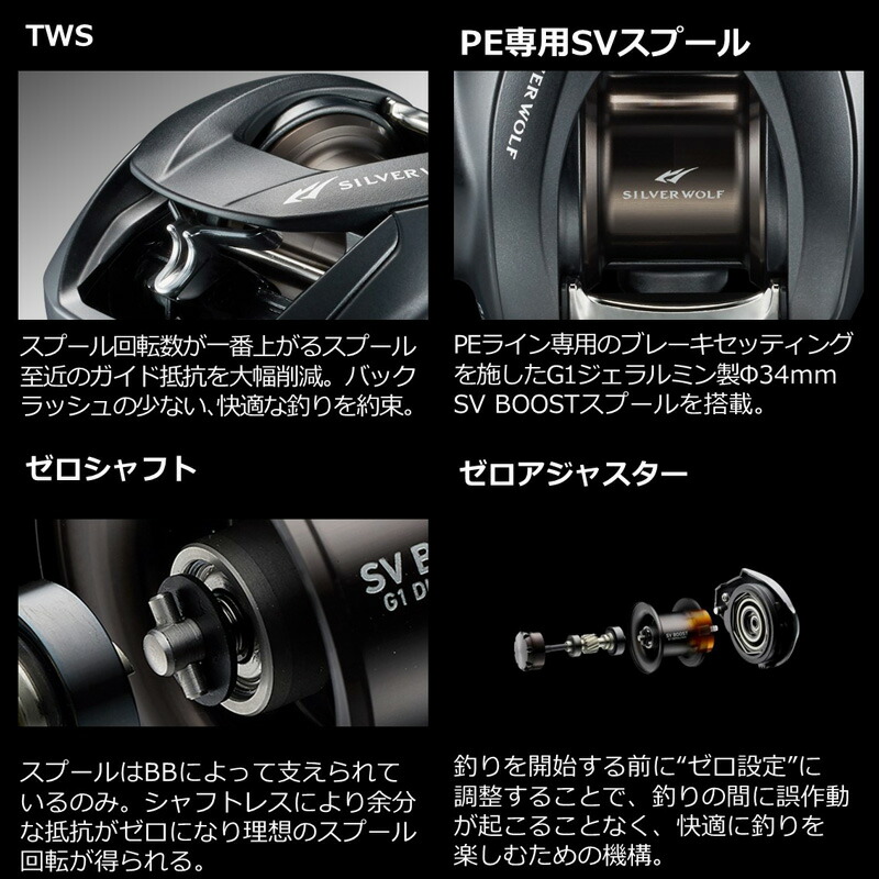 楽天市場】ダイワ シルバーウルフ SV TW 1000XH PE SPECIAL / チニング