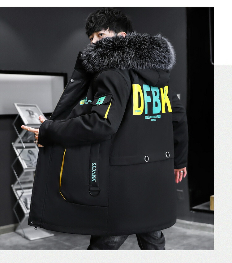 楽天市場】ハーフコート 秋冬 裏起毛 メンズ 膝上丈 ロングコート