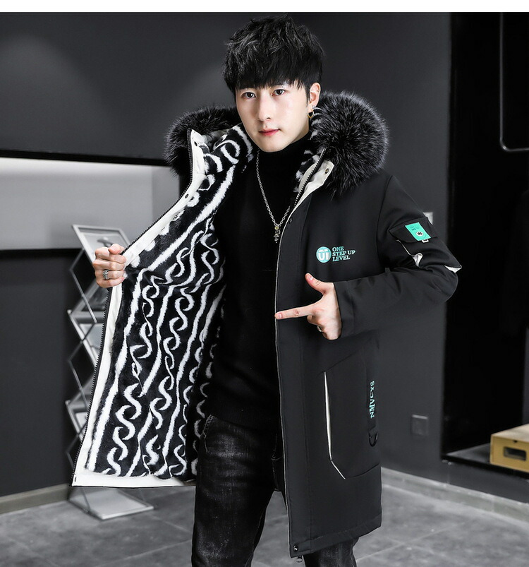 楽天市場】ハーフコート 秋冬 裏起毛 メンズ 膝上丈 ロングコート