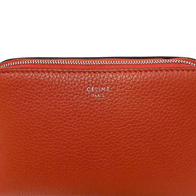 楽天市場】【送料無料】 セリーヌ ポーチ レッド S-AL 1112 美品
