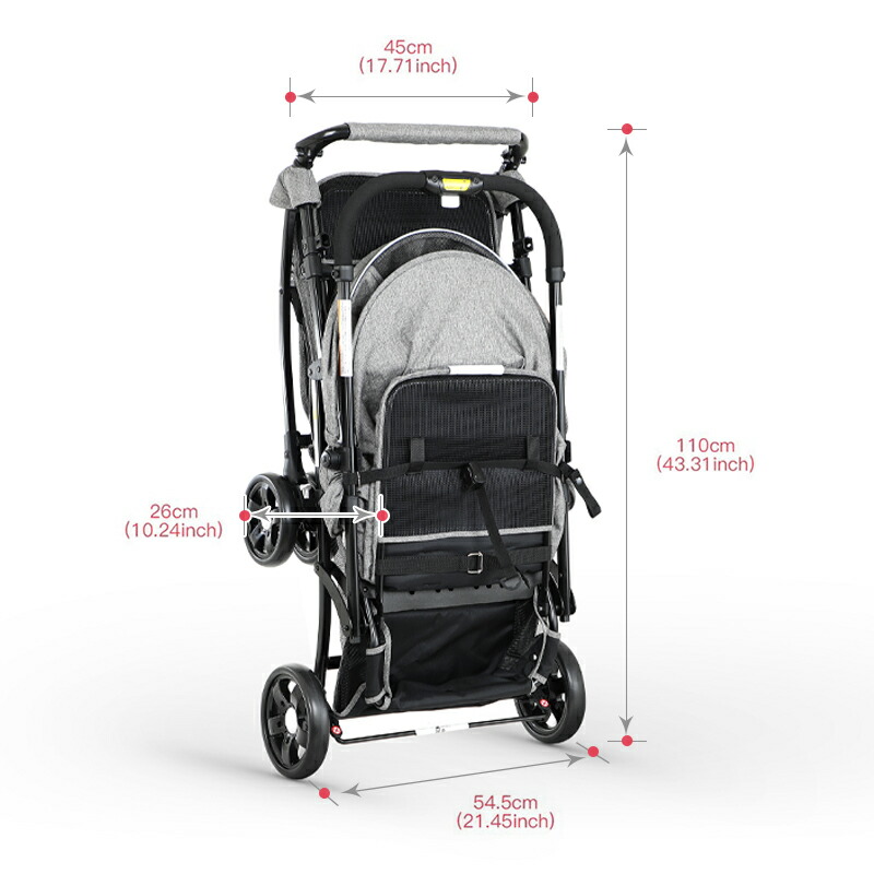 楽天市場】besrey 二人乗り ベビーカー 縦型 ベビーカー 2人乗り