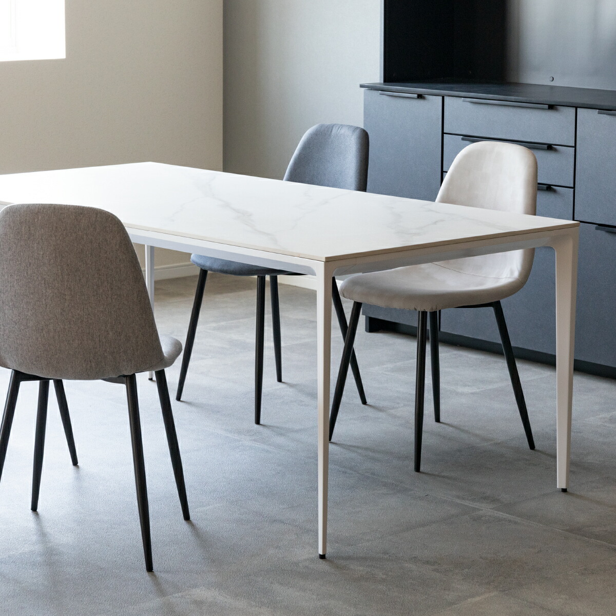 楽天市場】セラミック ダイニングテーブル 140 2人 4人 大理石風 石目