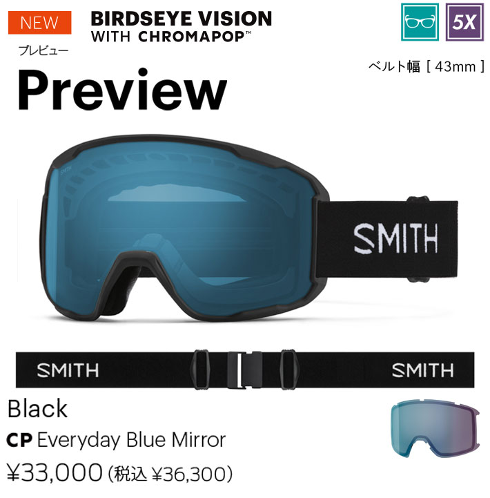 楽天市場】NEW 25-26 スミス SMITH ゴーグル Preview プレビュー Black