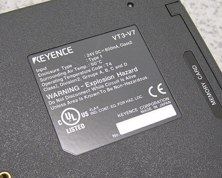 楽天市場】□□KEYENCE/キーエンス VT3シリーズ VT3-V7 7型 SVGA TFT