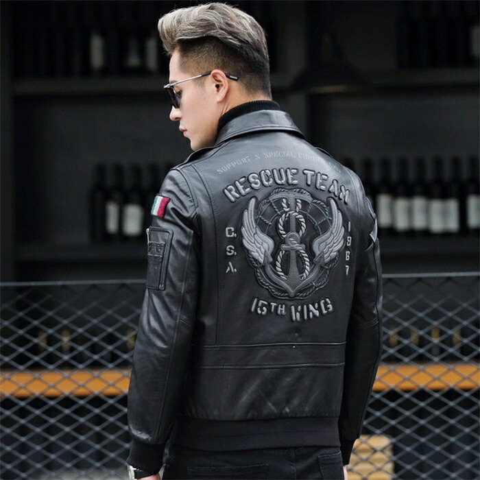 楽天市場】送料無料 本革フライトジャケット ファー付き取り外可 g1