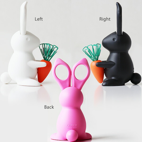 楽天市場】QUALY Desk Bunny Scissors & Clip Holder【はさみ