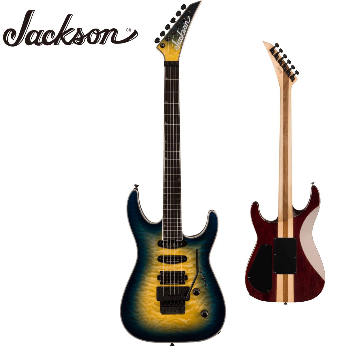 楽天市場】Jackson Pro Plus Series Soloist SLA3Q -Amber Blue Burst