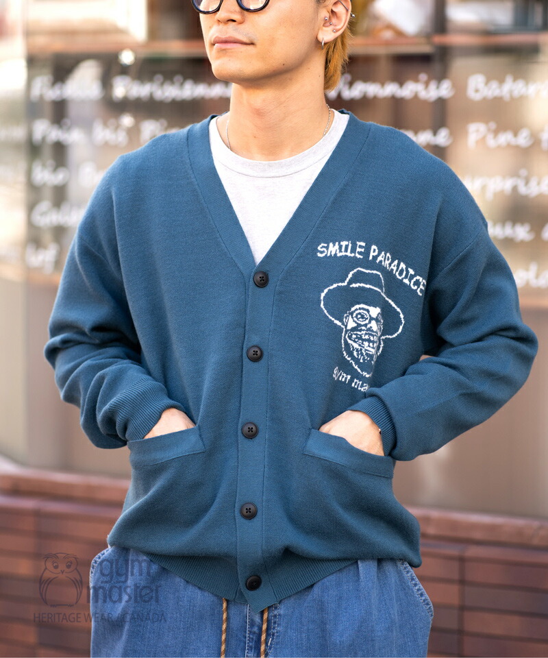 楽天市場】gym master 公式 ジャガードニットSMILE PARADICE カーデ