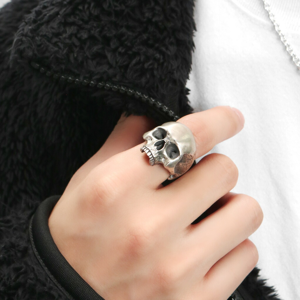 楽天市場】マジェスフィッセン リアル スカル リング 指輪 10〜25号