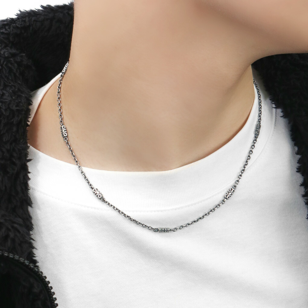 楽天市場】トライバル チェーンネックレス シルバーチェーン