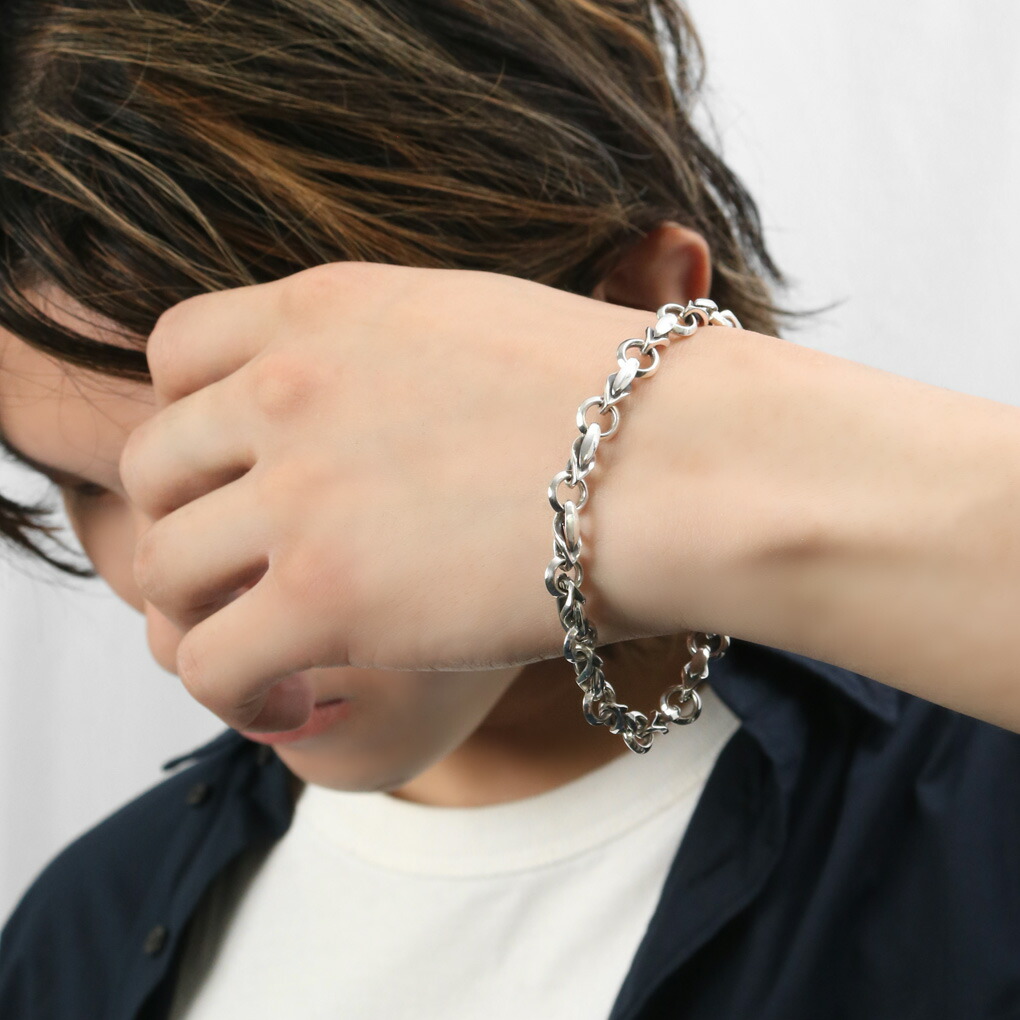 楽天市場】デザインチェーン ブレスレット シルバー925 大きめ さりげ