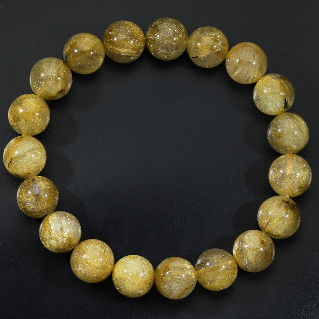 楽天市場】ゴールドルチルクォーツ ブレスレット 10mm 17.5cm メンズ M