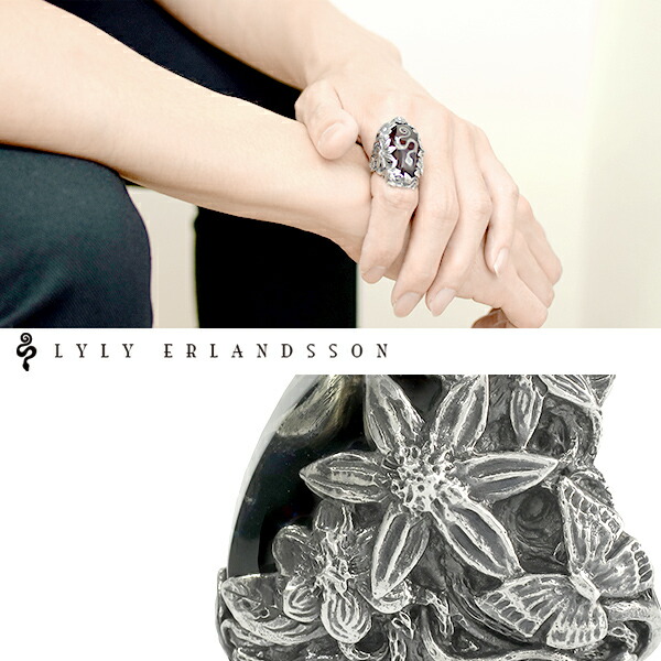 楽天市場】LYLY ERLANDSSON the LYLY red blue シルバー リング 7号