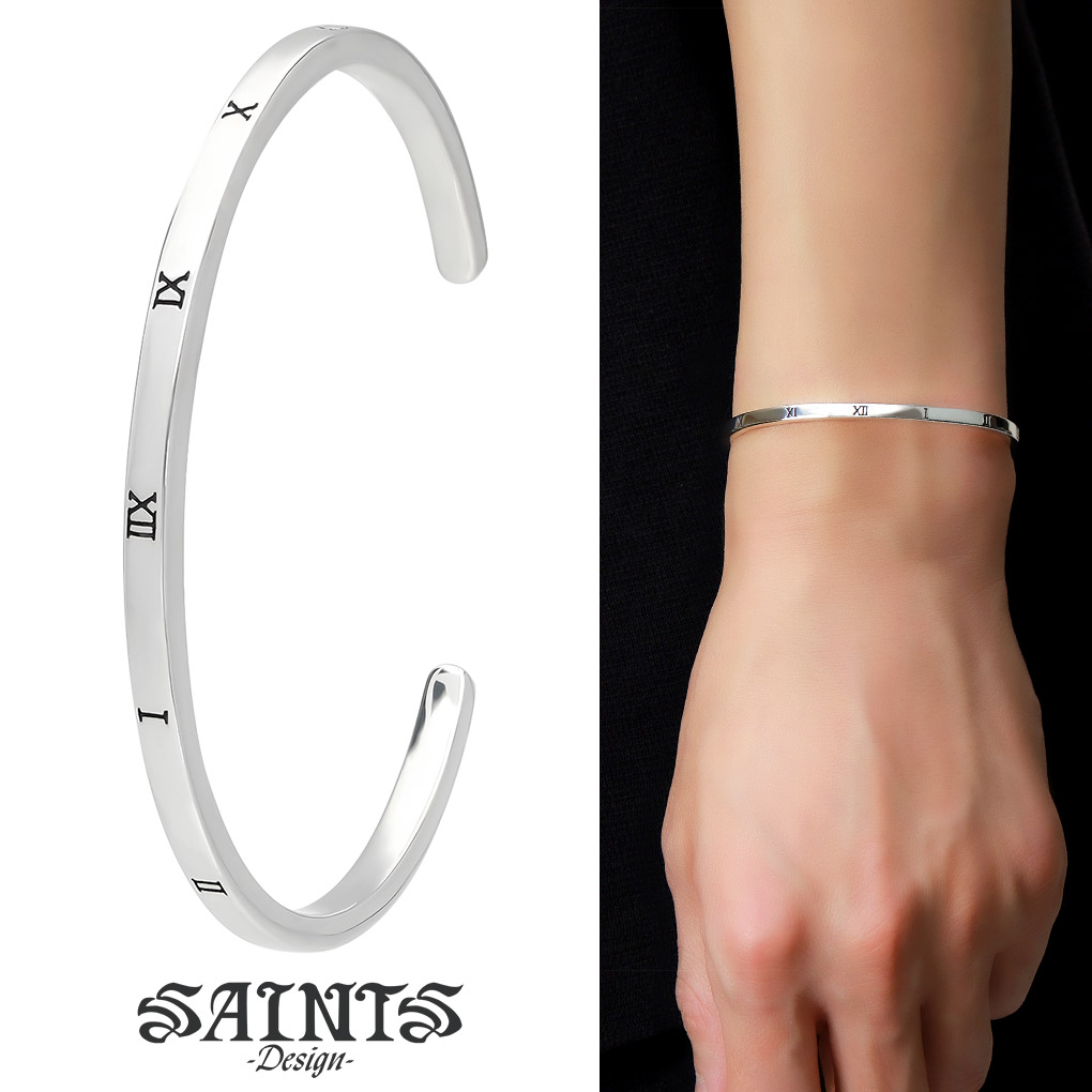 楽天市場】SAINTS セインツ 時空 ローマ数字 バングル シルバー