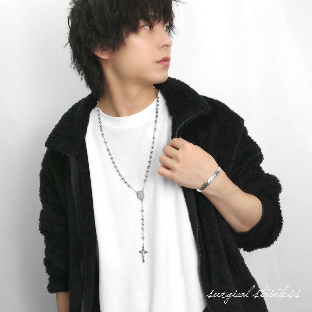 楽天市場】ステンレス ロザリオ ネックレス ペンダント サージカル