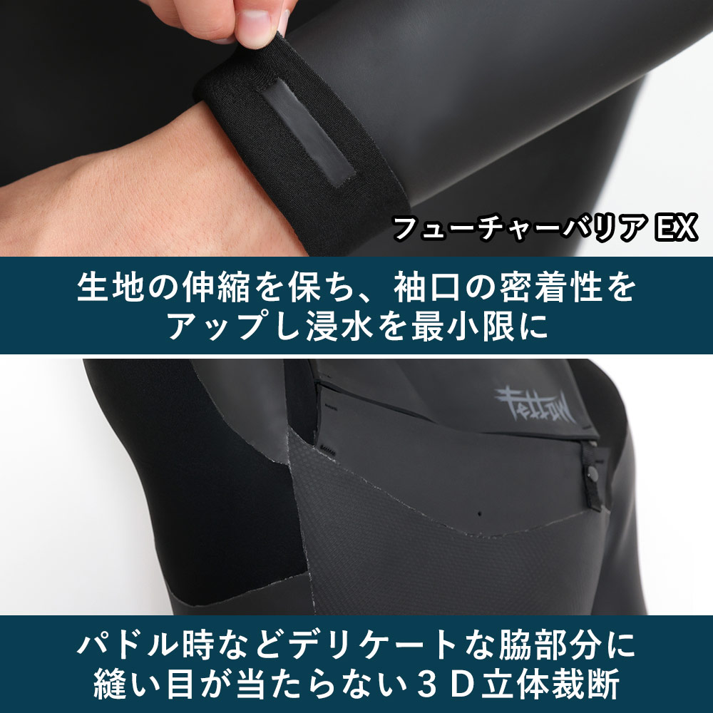 楽天市場】FELLOW セミドライ 5×3mm ウェットスーツ チェストジップ