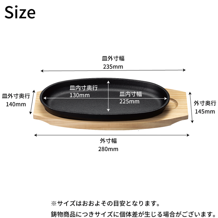 楽天市場】小判 ステーキ皿 2枚セット ステーキ皿 鉄板 プレート ih