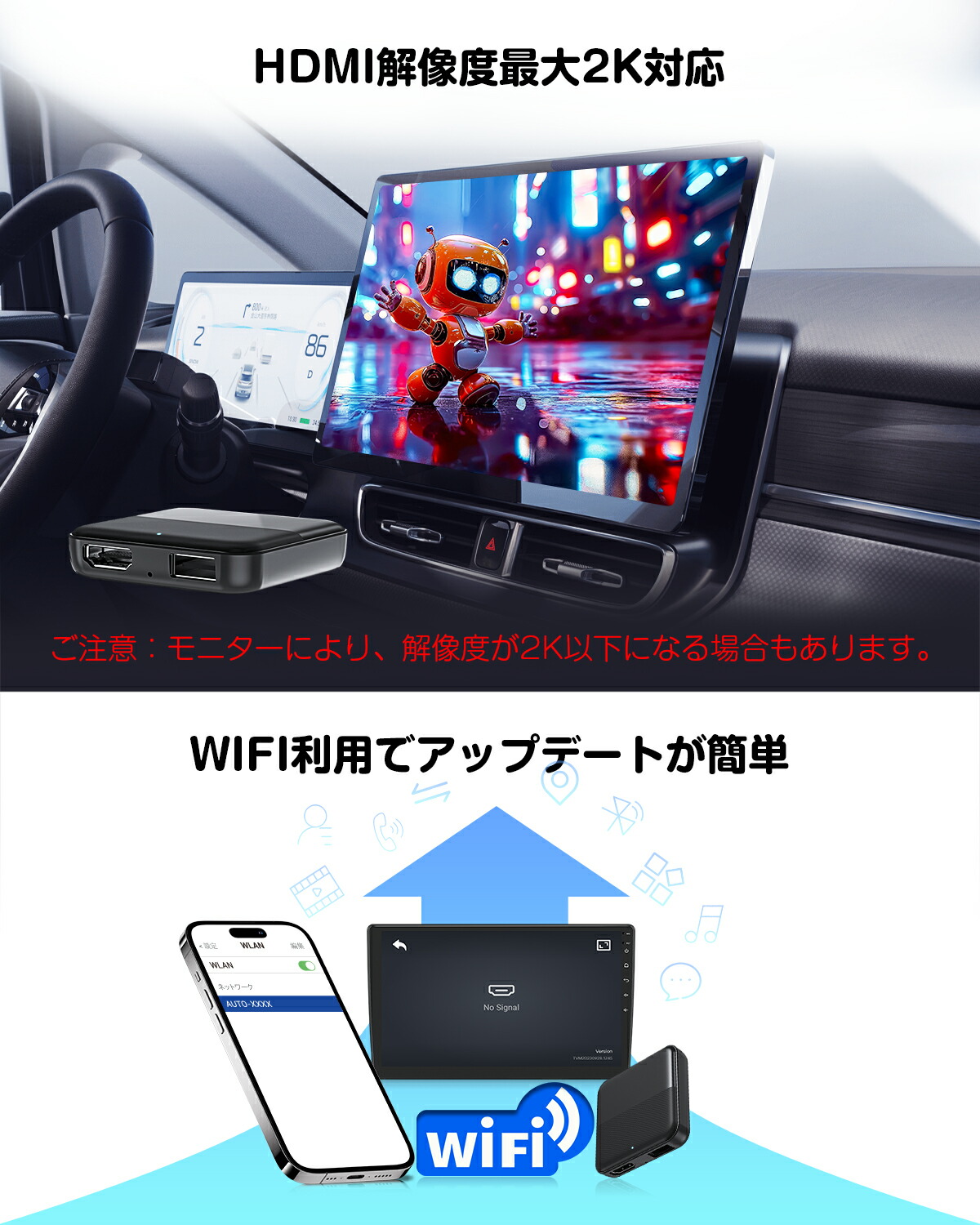 楽天市場】hdmi マルチメディアアダプター Car TV Mate ゲーム
