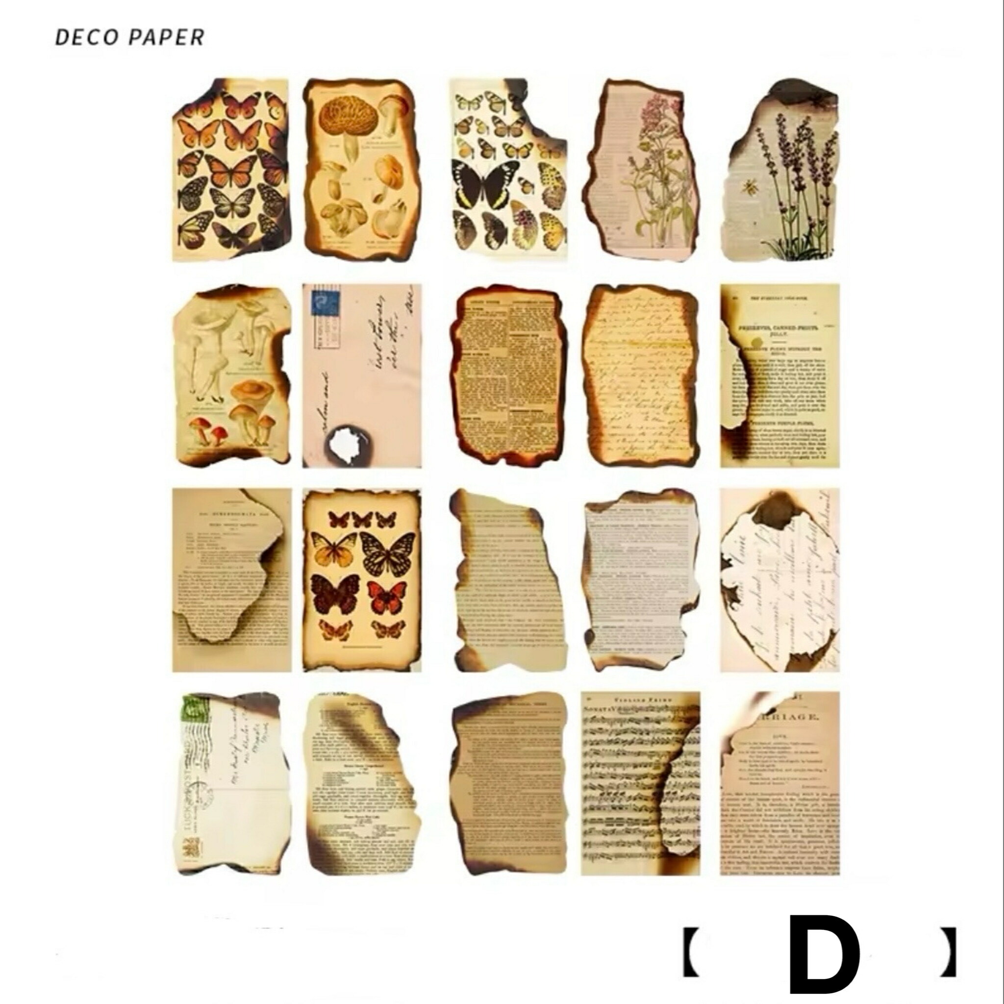 楽天市場】海外製ヴィンテージ風ペーパーセット(k38)20柄60枚入 英字