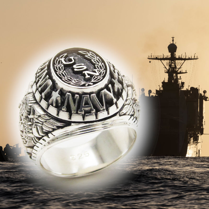 楽天市場】NAVY USN カレッジリング ミリタリーリング USNAVY ネイビー