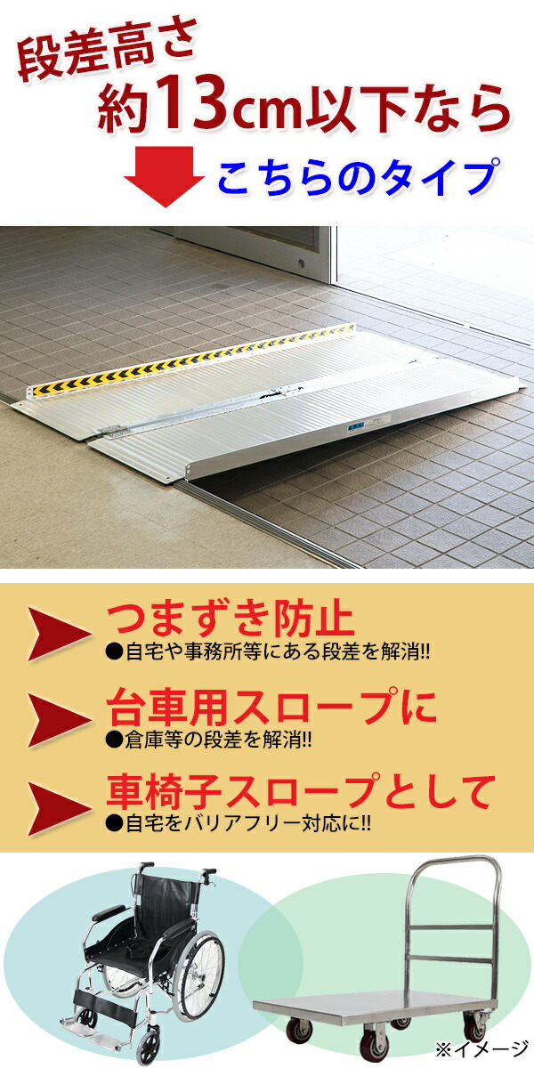 楽天市場】送料無料 アルミスロープ スロープ長さ約152.5cm 幅約72.5cm