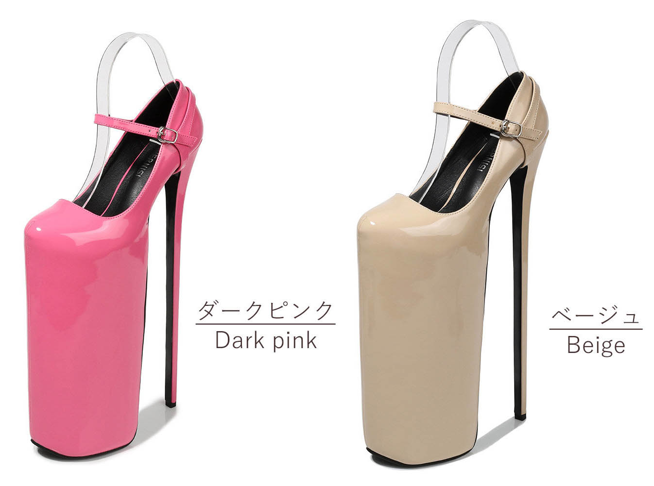 楽天市場】超ハイヒール ヒール30cm 2awy エナメル加工 プラット 22.5