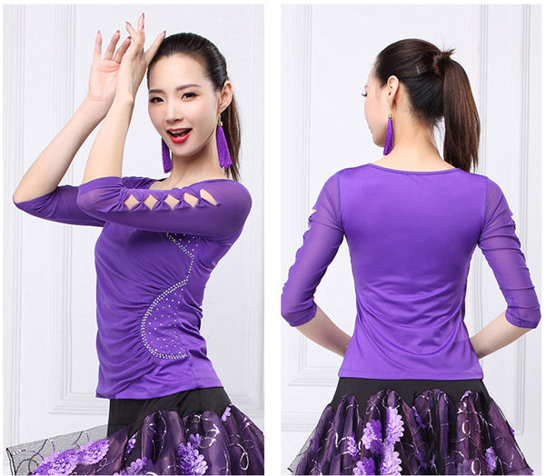 楽天市場】社交ダンス トップス 女性 衣装 上着 競技着 モダンラテン