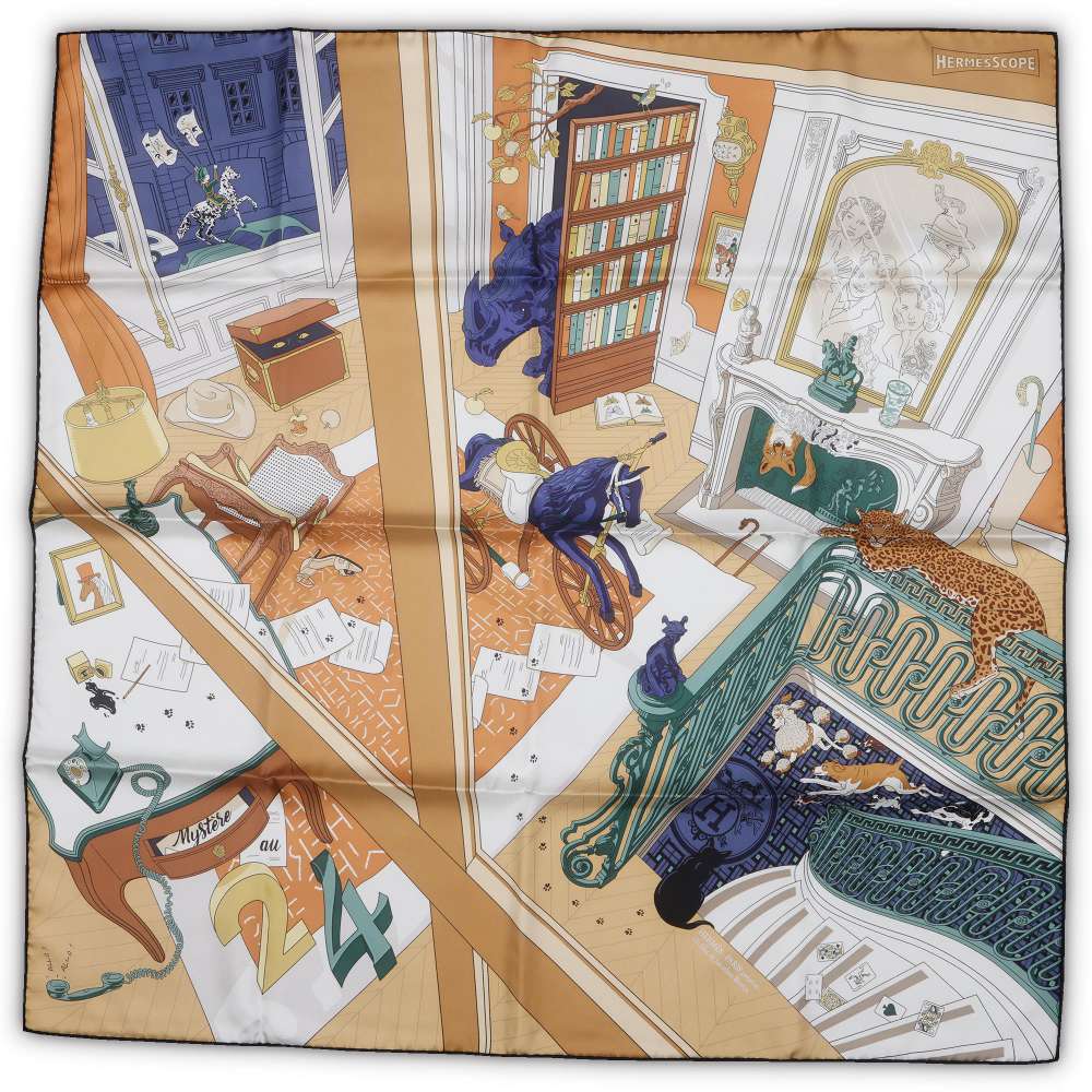 楽天市場】エルメス スカーフ カレ90 24番地のミステリー Mystere au