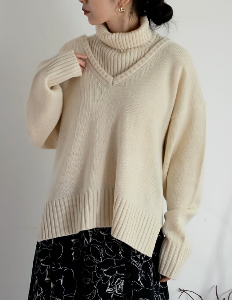 楽天市場】【OUTLET】M/Lサイズ [2点セット]Vネックニットプルオーバー