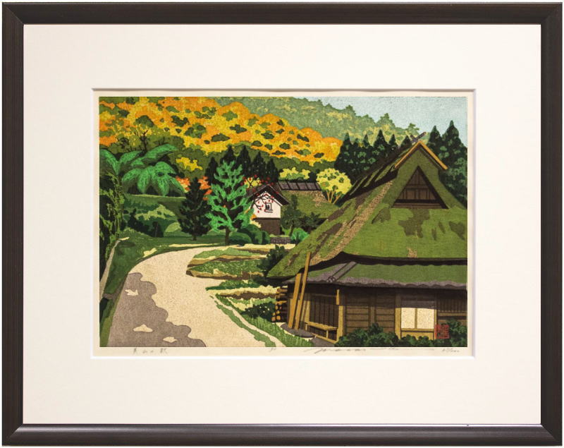 楽天市場】井堂雅夫 「 美山の秋 」 木版画 【中古】 : 内田画廊