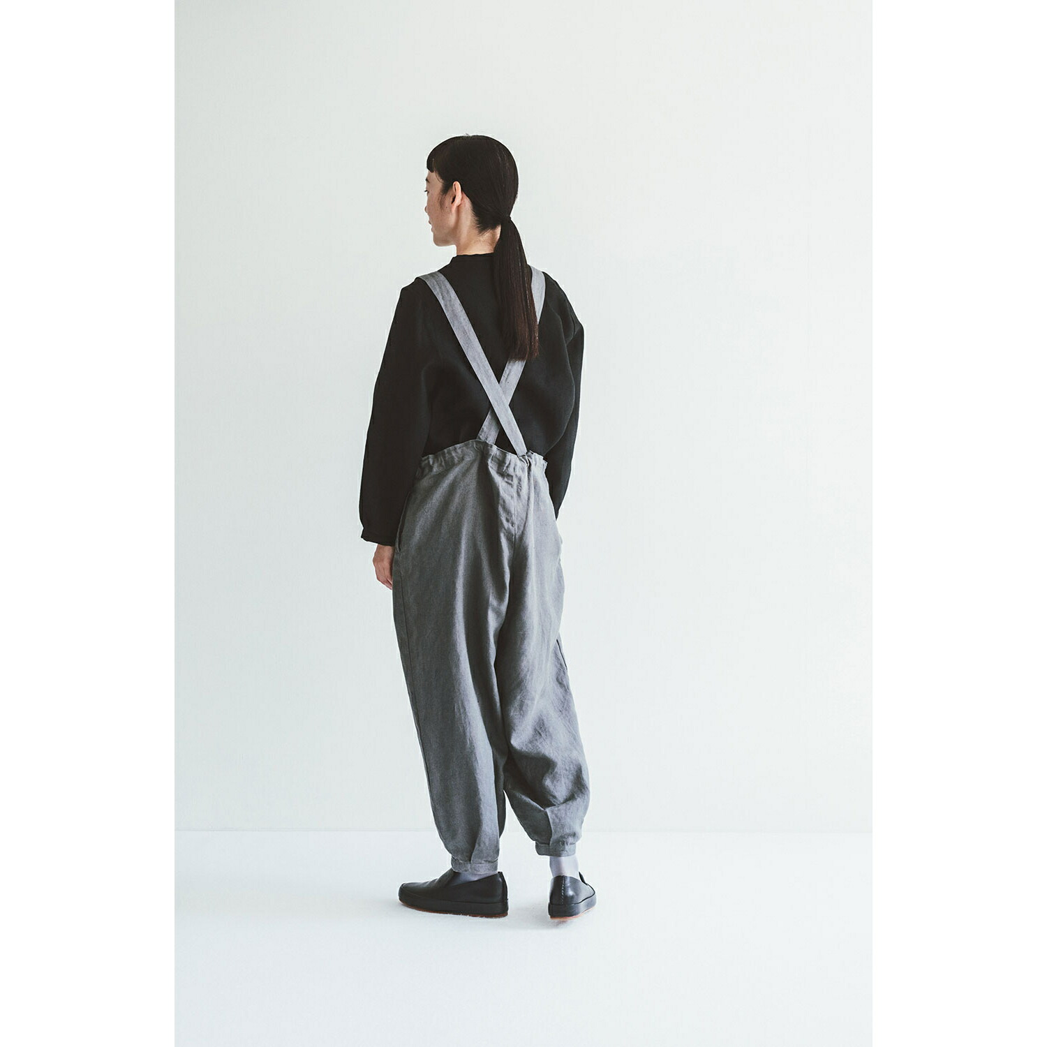 楽天市場】fog linen work ミラ サロペット ブラック アシェ フォグ