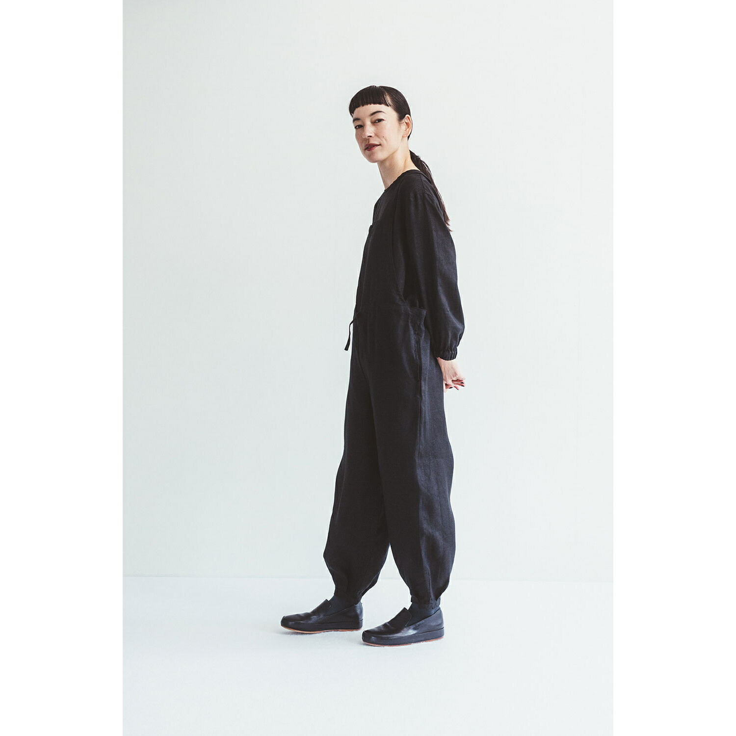 楽天市場】fog linen work ミラ サロペット ブラック アシェ フォグ