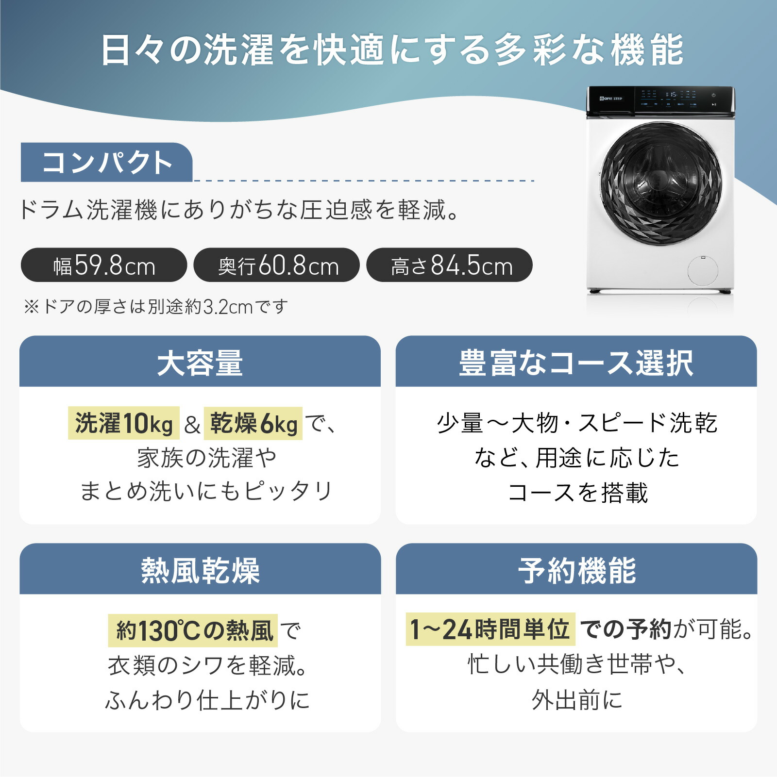 楽天市場】【P3倍&300円OFFcp！】ドラム式洗濯機 乾燥機 洗濯10kg 乾燥