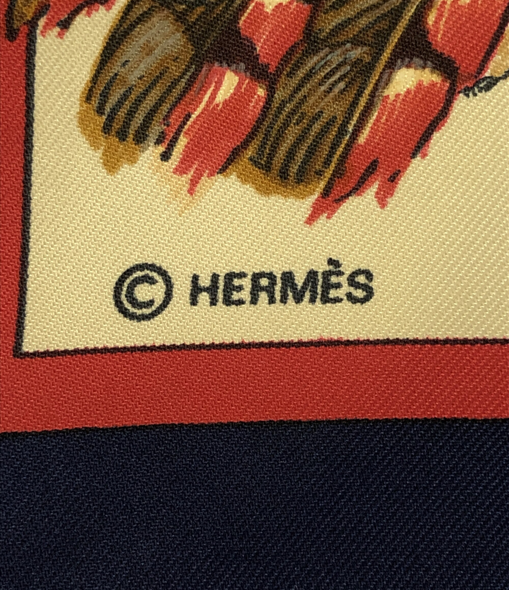 楽天市場】【中古】 エルメス スカーフ カレ90 シルク100