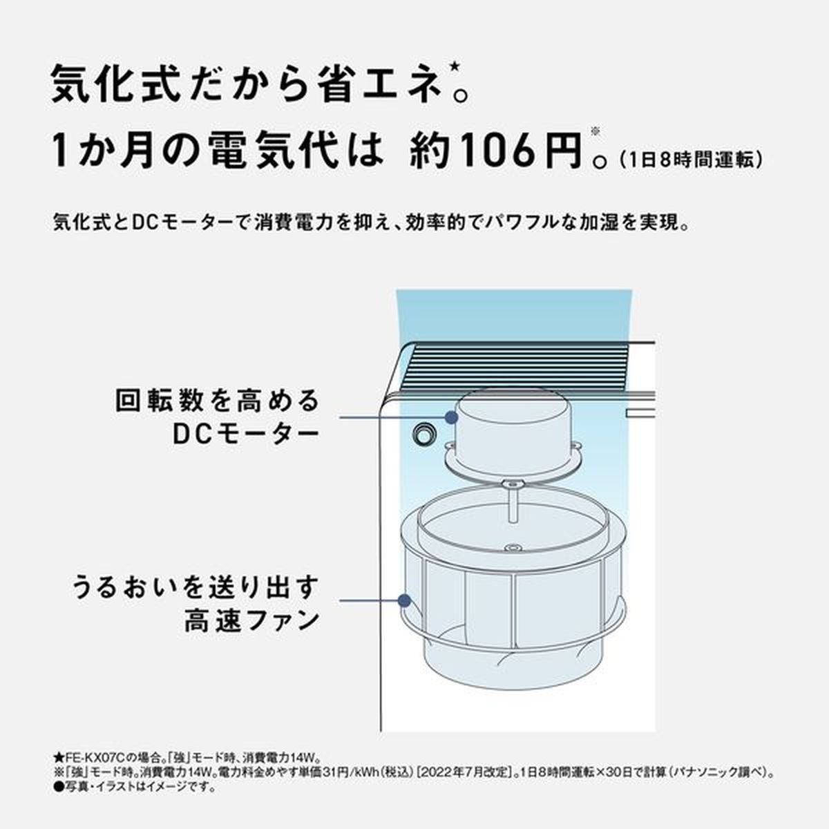 楽天市場】Panasonic パナソニック ヒーターレス気化式加湿器 ナノイー