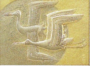 楽天市場】人間国宝 金森映井智作品 パネル額 飛祥 高岡銅器 : 美術