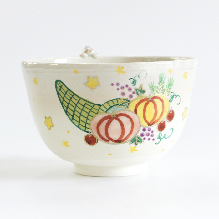 楽天市場】茶道具 抹茶茶碗 東山深山 色絵 収穫祭（縁付） 日本製 国産