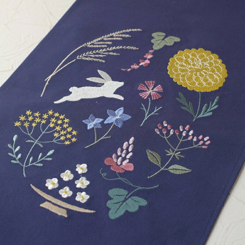 楽天市場】【季節の刺繍タペストリー/お月見】送料無料 可愛い 秋