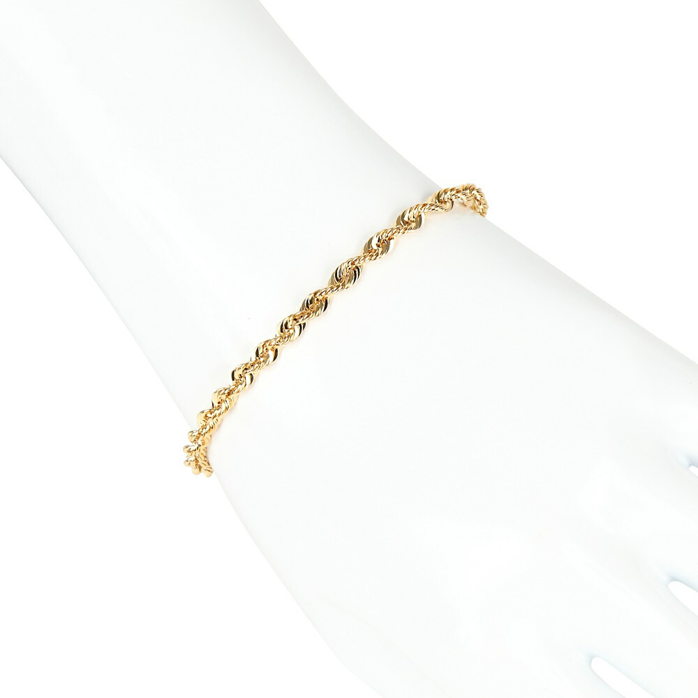 楽天市場】18金 ブレスレット パイプロープ 幅4mm レディース メンズ