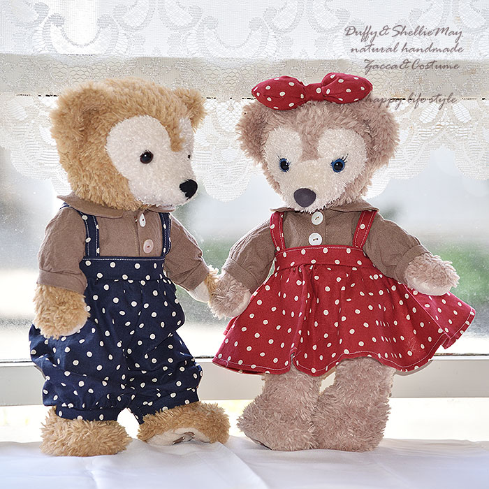 楽天市場】ダッフィー*シェリーメイコスチューム☆Sサイズ43cm☆水玉