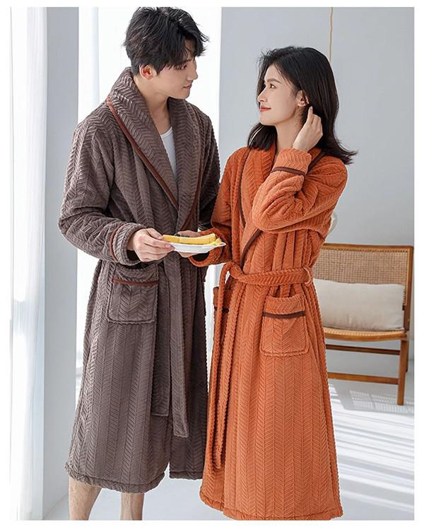 楽天市場】ペアパジャマ 冬 バスローブ メンズ レディース 男女兼用 お