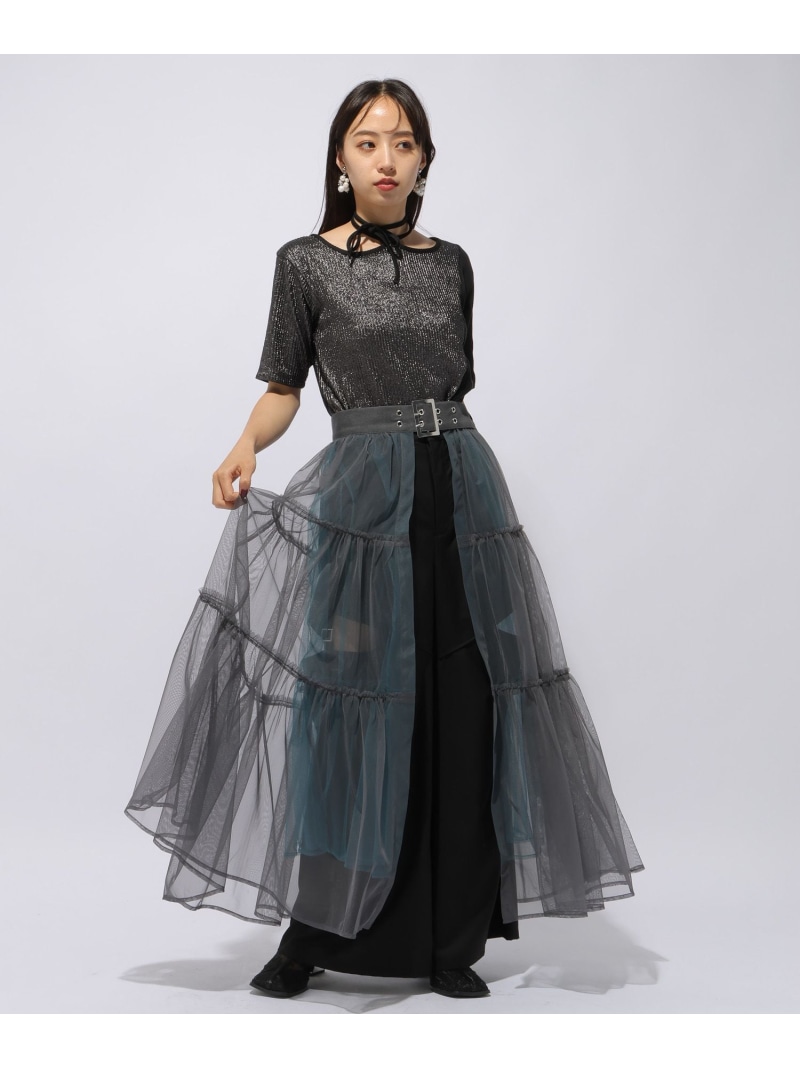 楽天市場】チュールベルトスカート HARE ハレ スカート ロング・マキシ