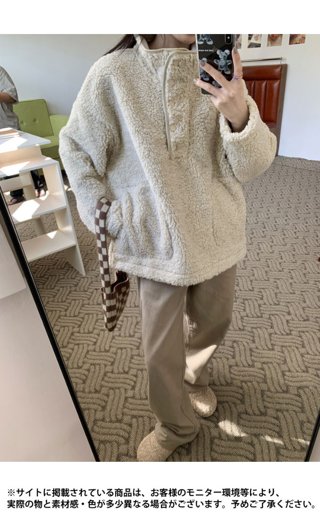 楽天市場】ボアトップス レディース フリースジャケット プルオーバー