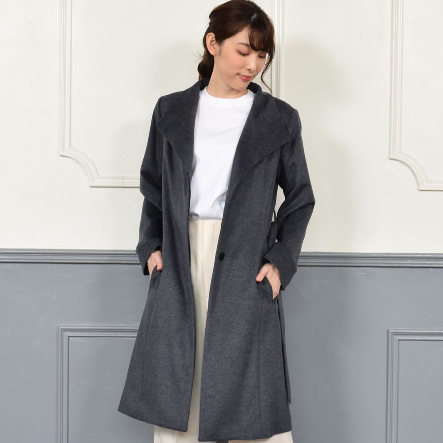 楽天市場】【30％OFFクーポン】カシミヤ混 [Merfirge] スタンドカラー